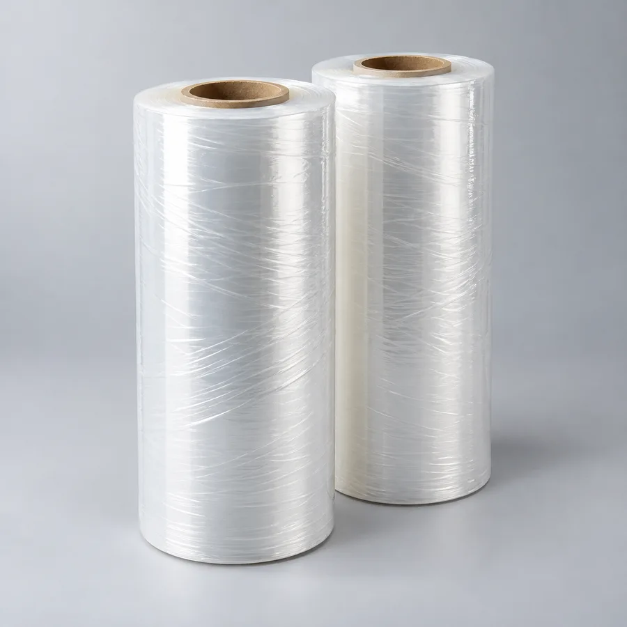 Illustrative machine stretch film rolls